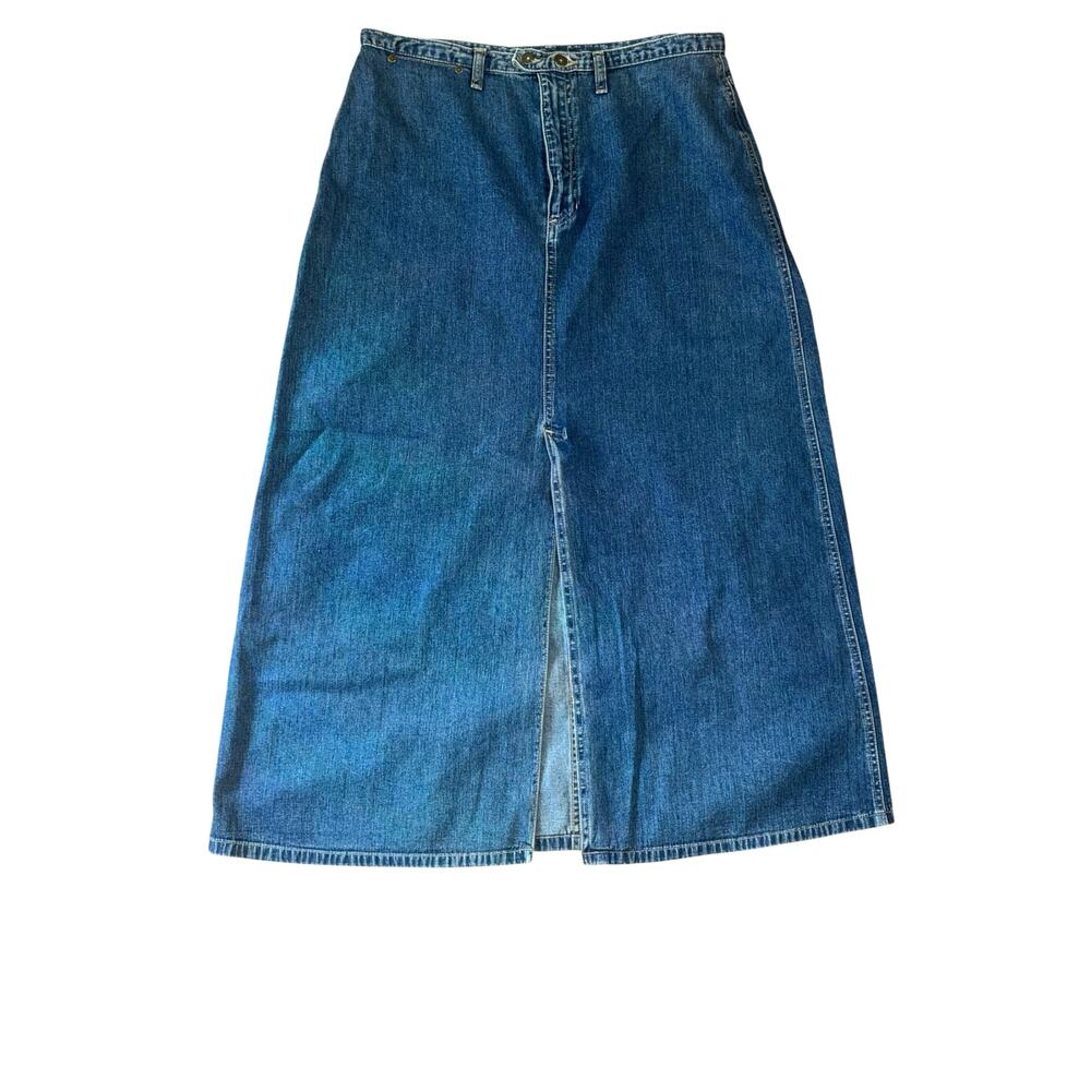 Liz Claiborne Long Slit VTG Maxi Skirt Women’s 14 100% Cotton Casual Western